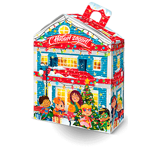 Новогодние подарки в картонной упаковке